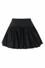 High rise ruffled ballet A-line skirt