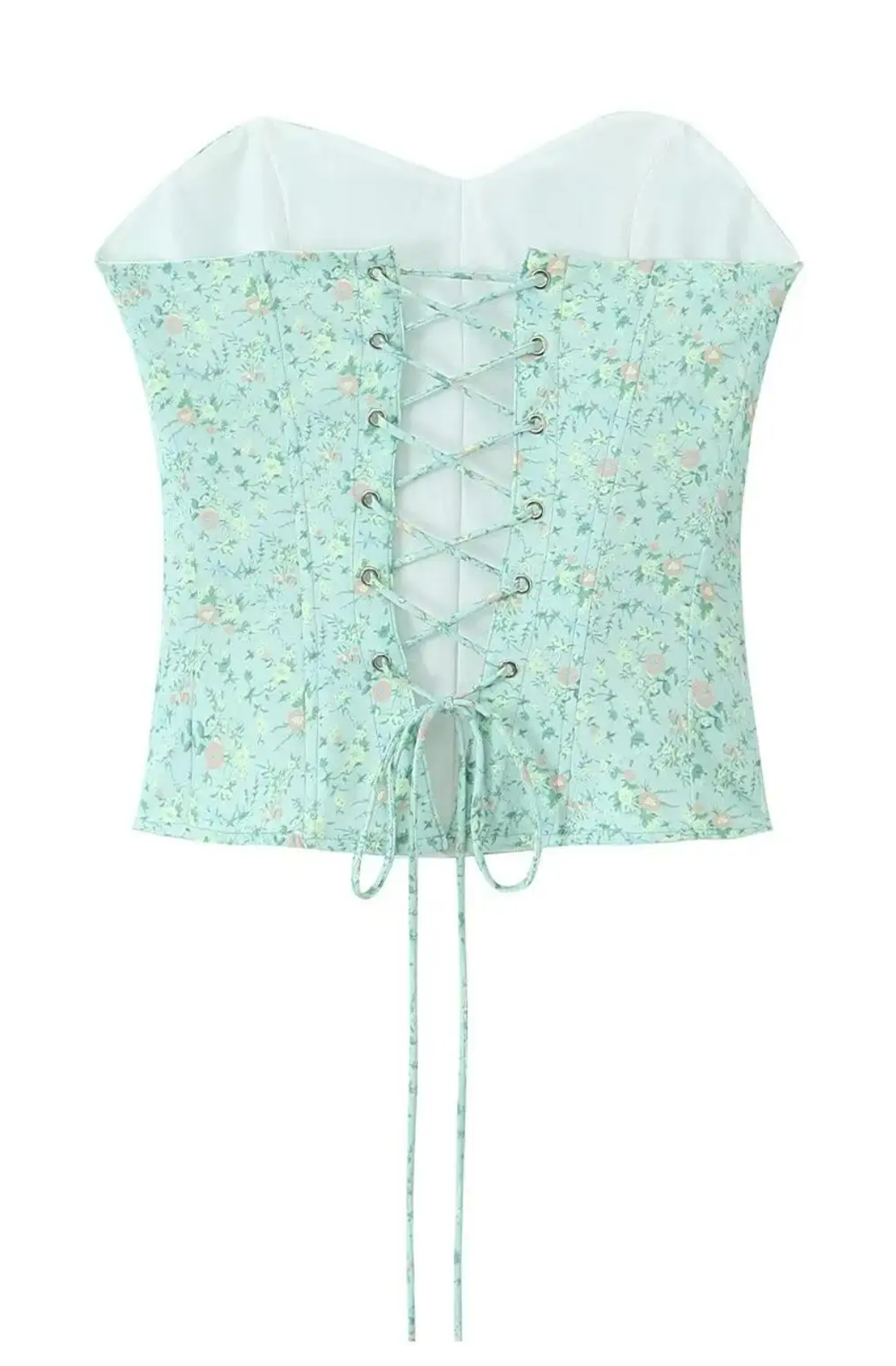 Strapless floral corset