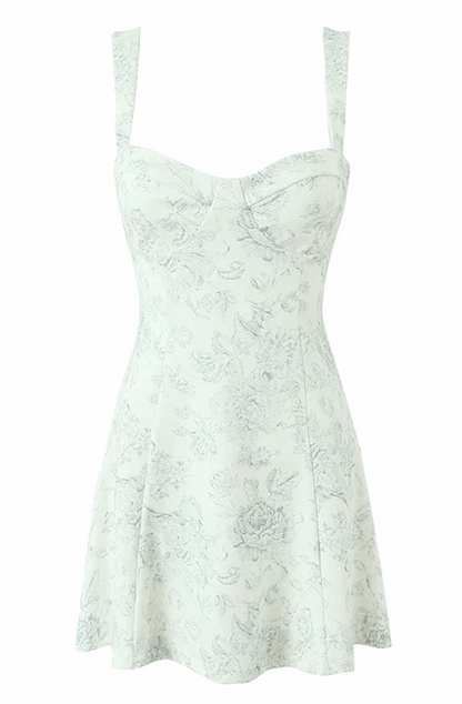 Vintage floral printed dress
