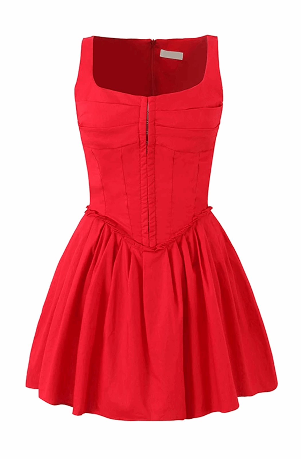 Red skater mini dress