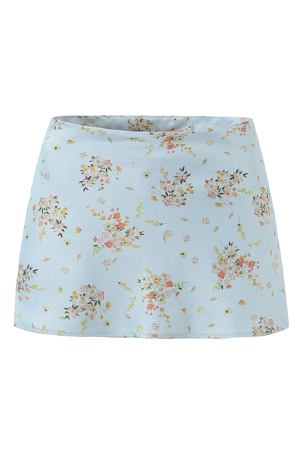 Floral print mini skirt
