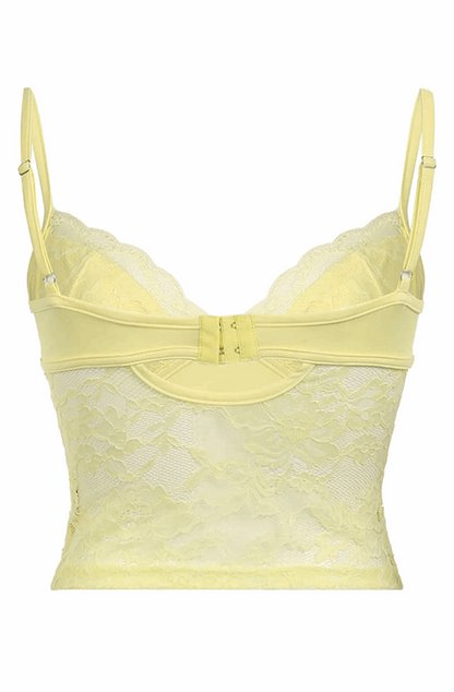 Yellow corset top