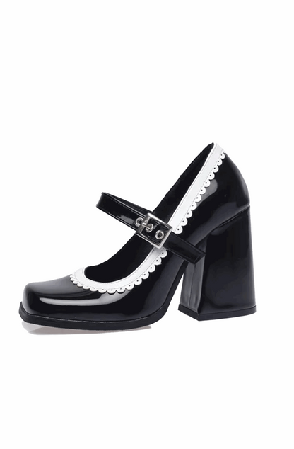 Lace trim Mary Jane