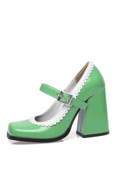 Lace trim Mary Jane