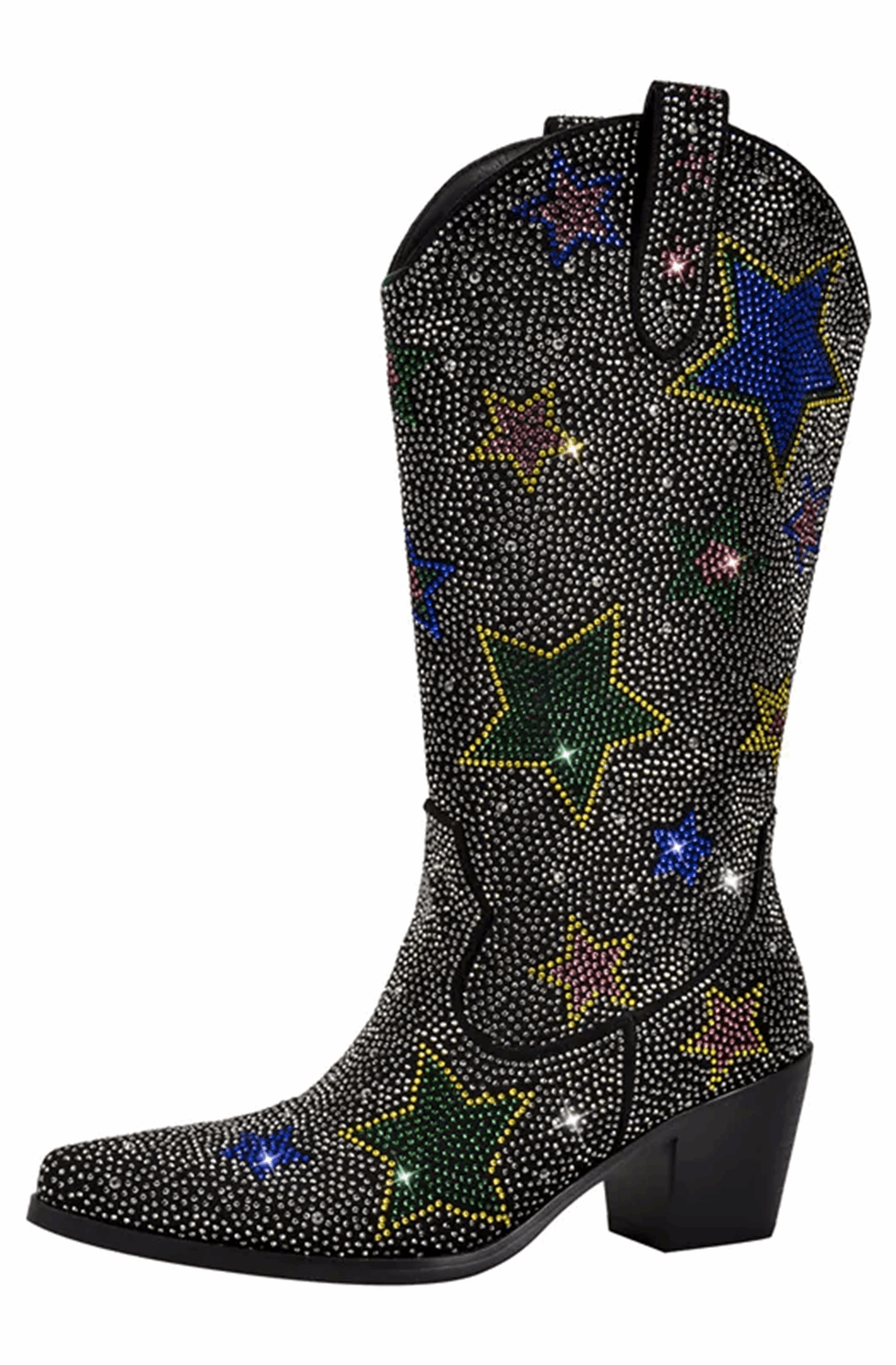 Festival rhinestone star western boots