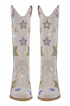 Festival rhinestone star western boots