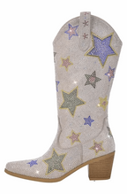 Festival rhinestone star western boots