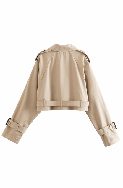 Cropped trench coat