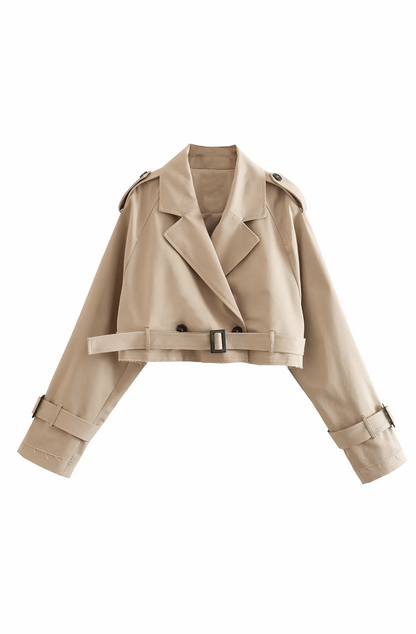 Cropped trench coat