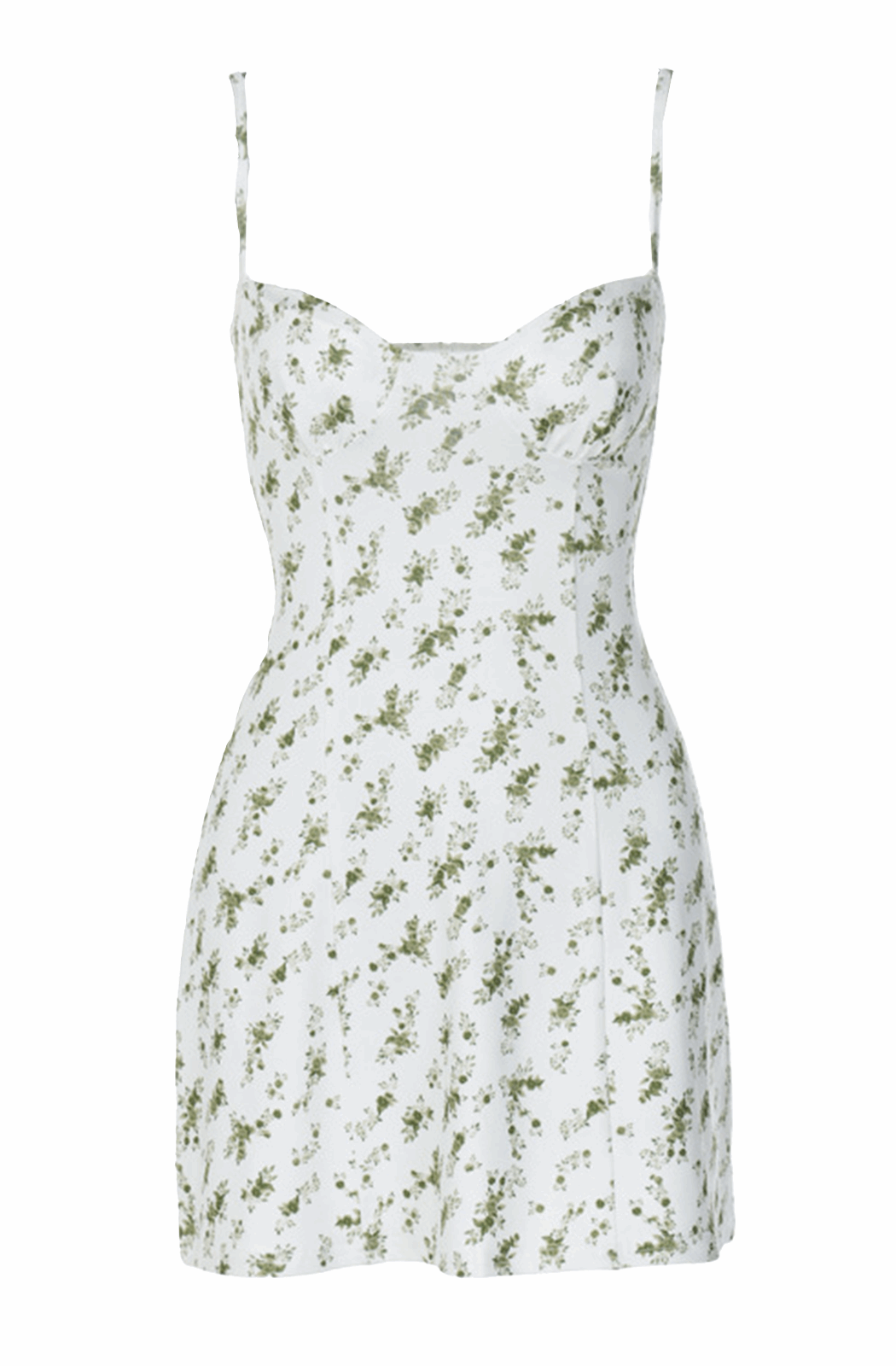 Short white floral dress