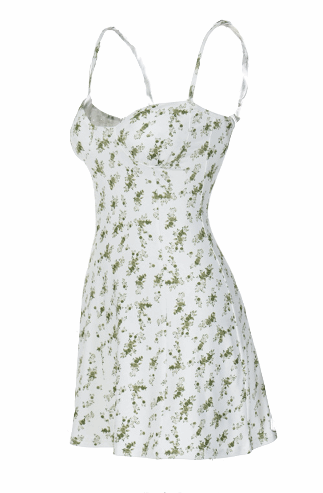 Short white floral dress