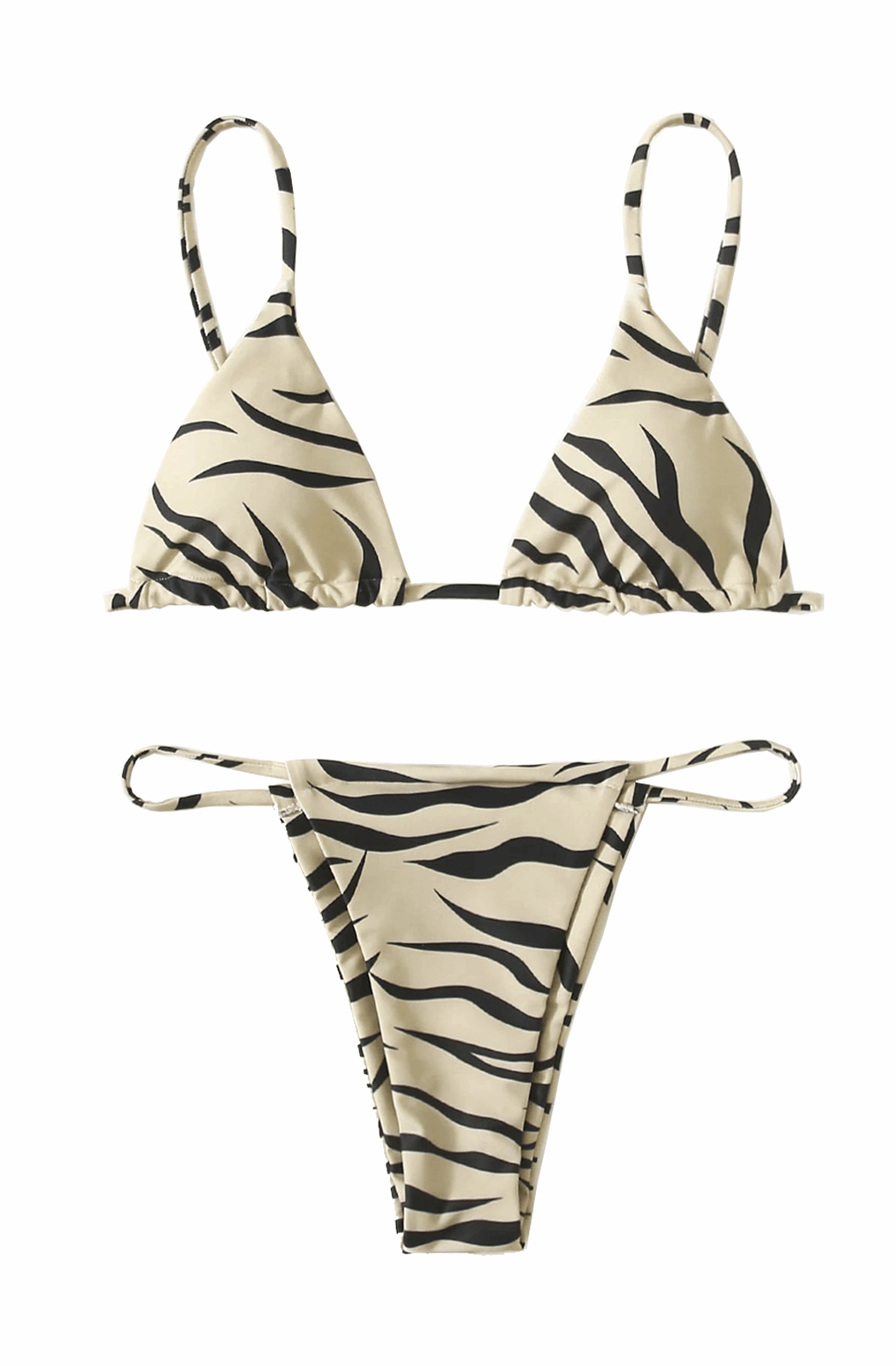 Zebra triangle bikini
