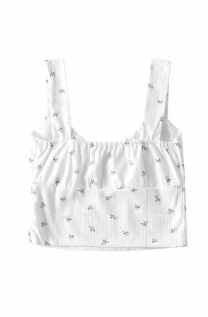 Roses floral crop top