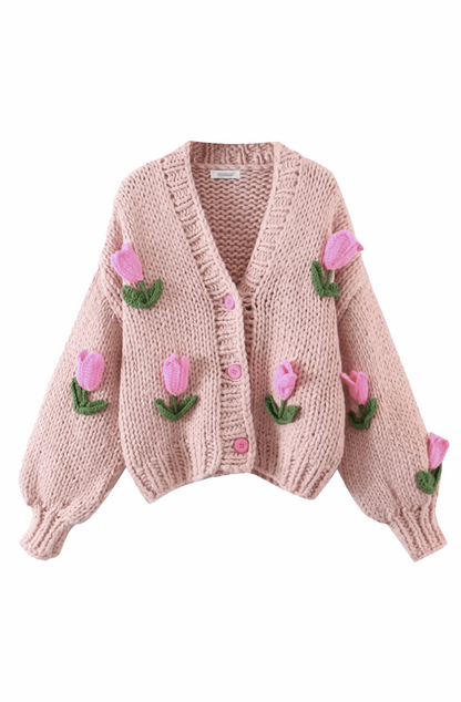 3D tulip cardigan
