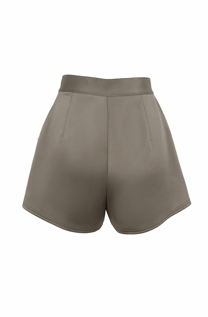High waisted flared shorts