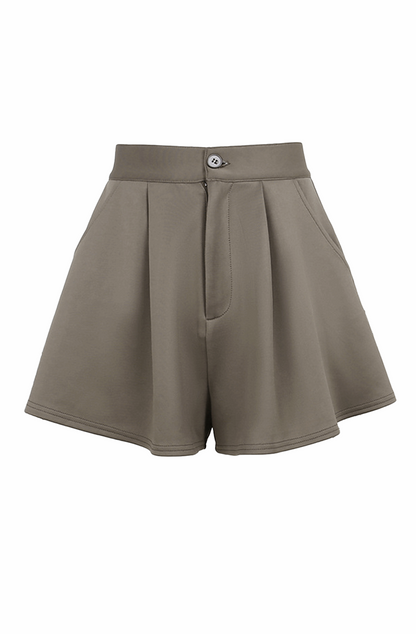 High waisted flared shorts