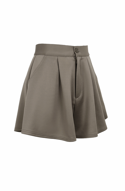 High waisted flared shorts