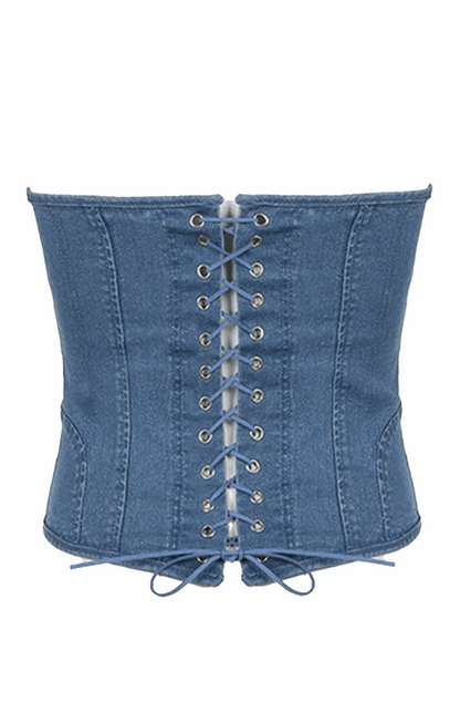 Bustier denim corset