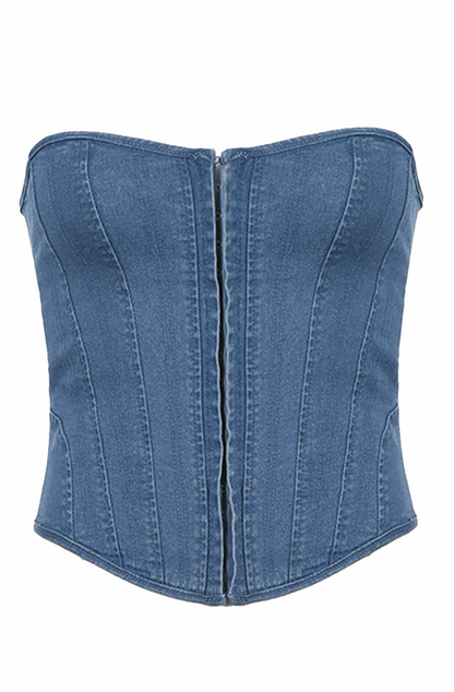 Bustier denim corset