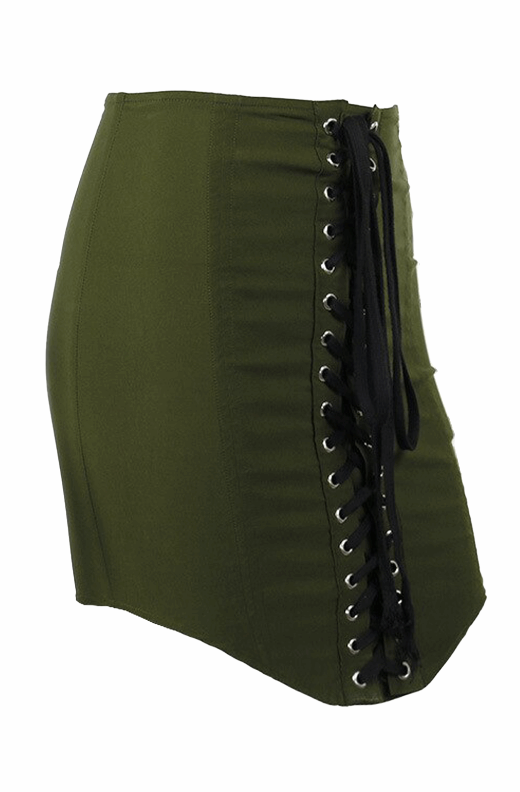 Army green corset skirt