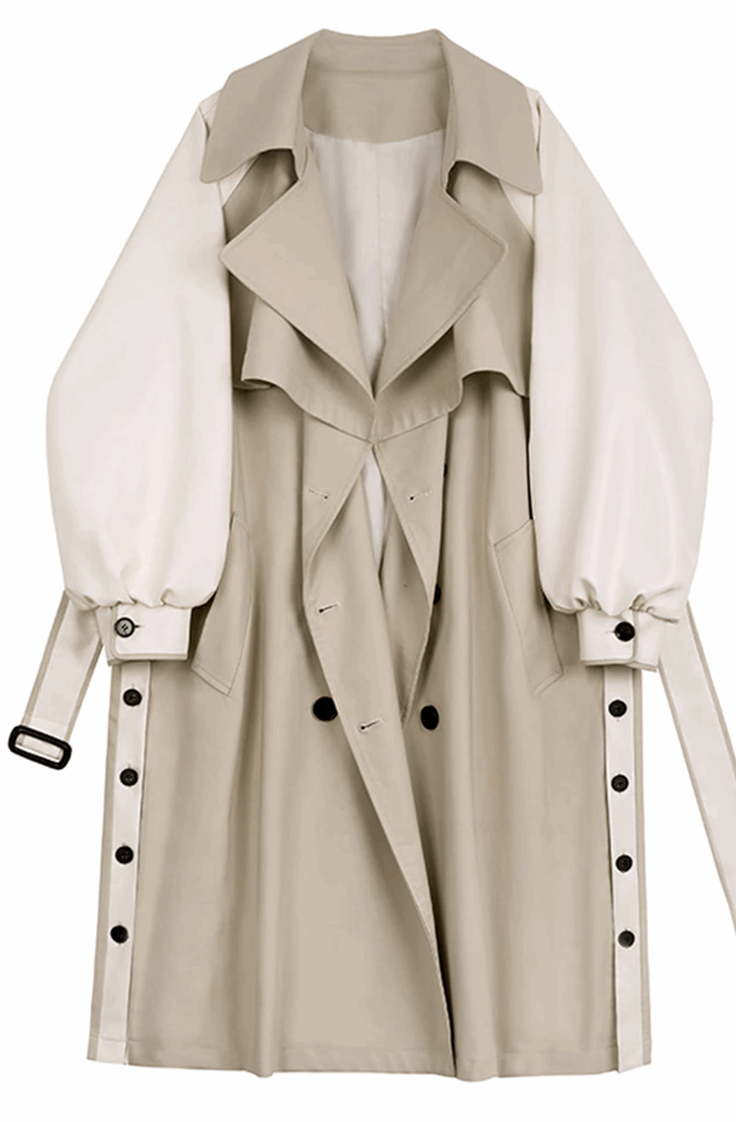 Two tone trench coat