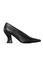 Leather almond pumps