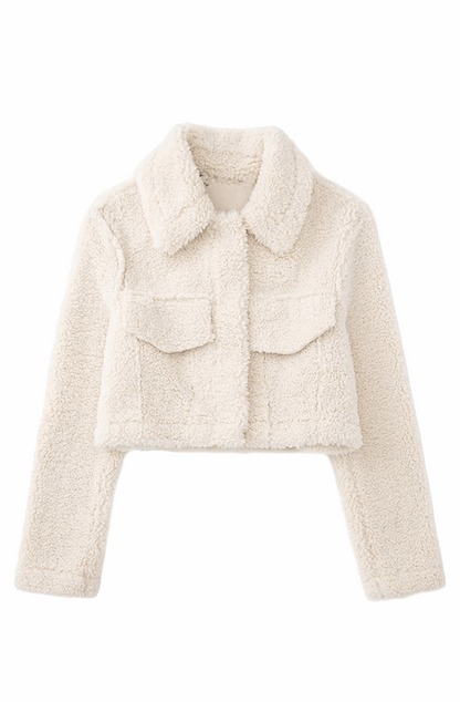 Short sheepskin jacket