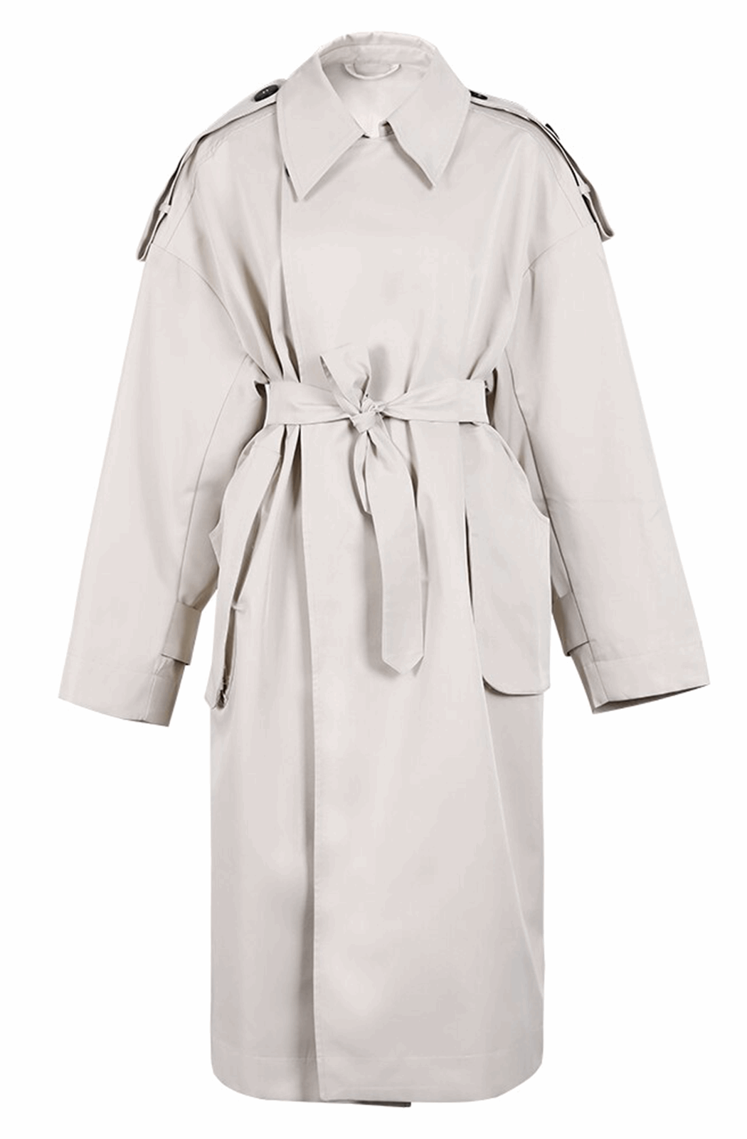 Women belted trench coat