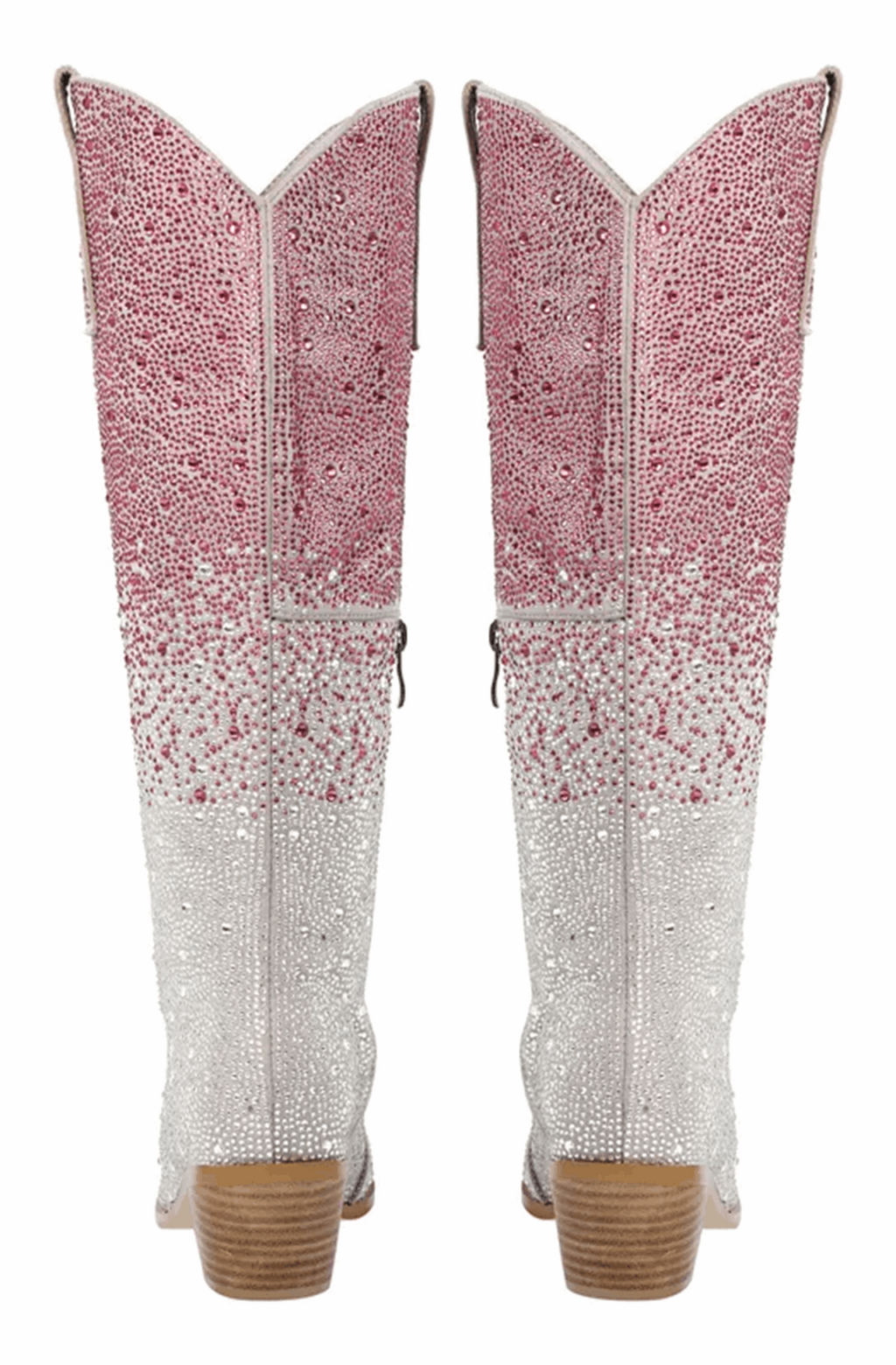 Pink rhinestone western boots