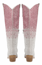 Pink rhinestone western boots