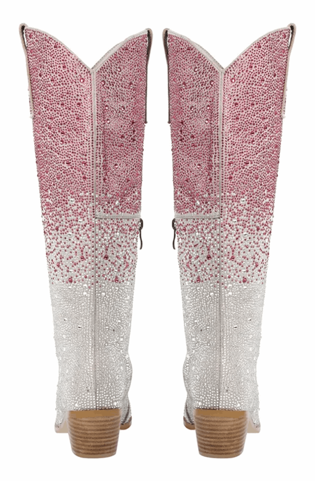 Pink rhinestone western boots