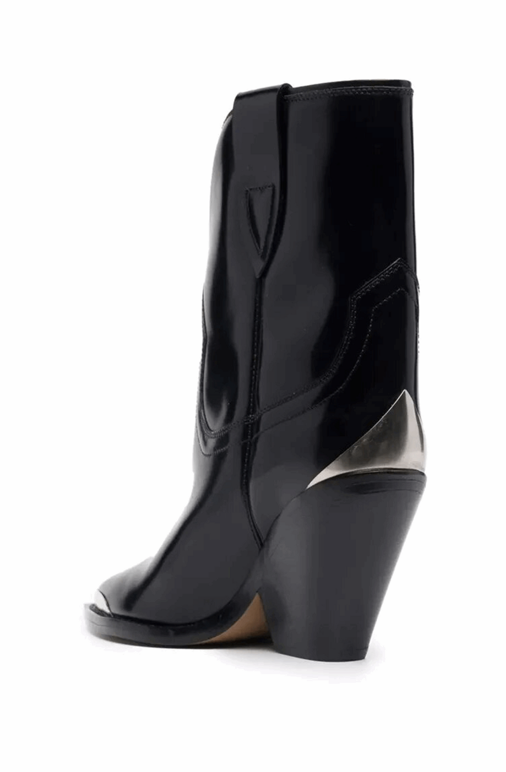 Black western ankle boots