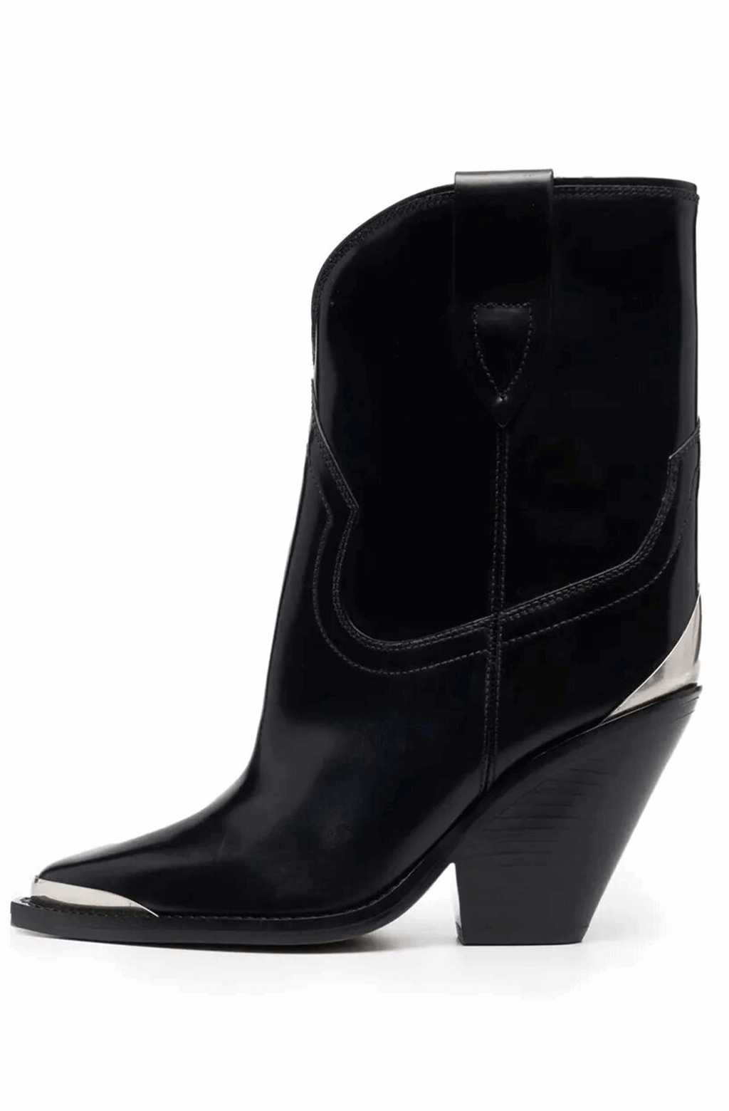 Black western ankle boots