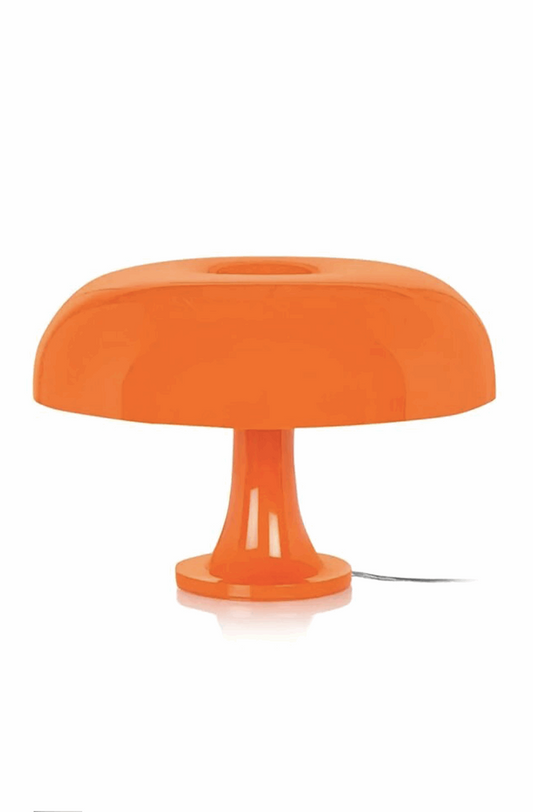 Orange mushroom table lamp
