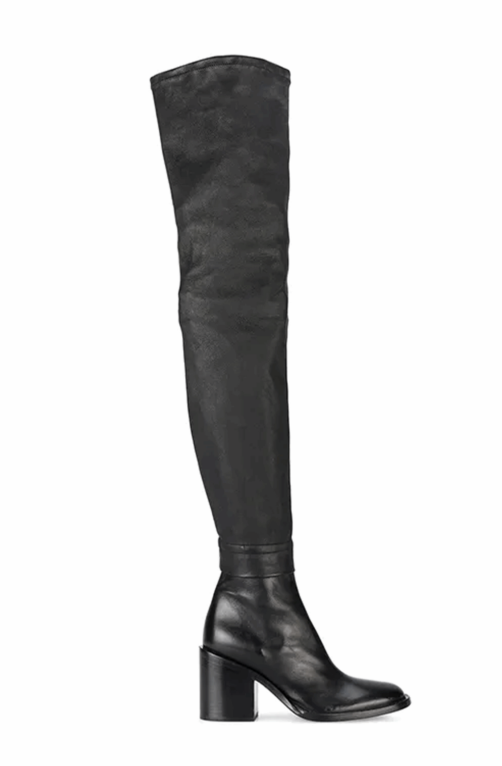 Comfortable chunky heels over the knee boots