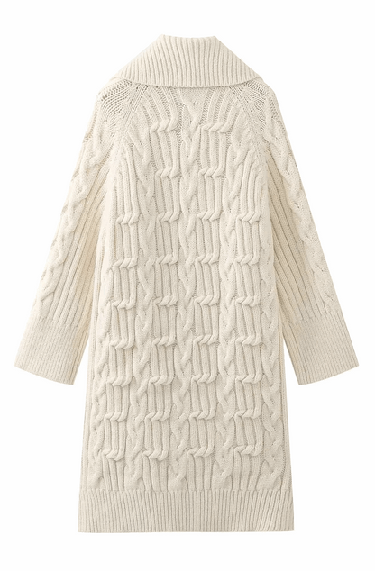 Long knitted cardigan