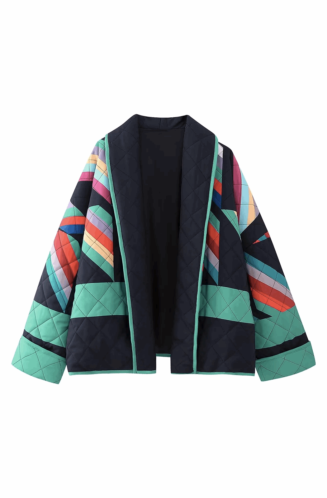 Patchwork loose coat