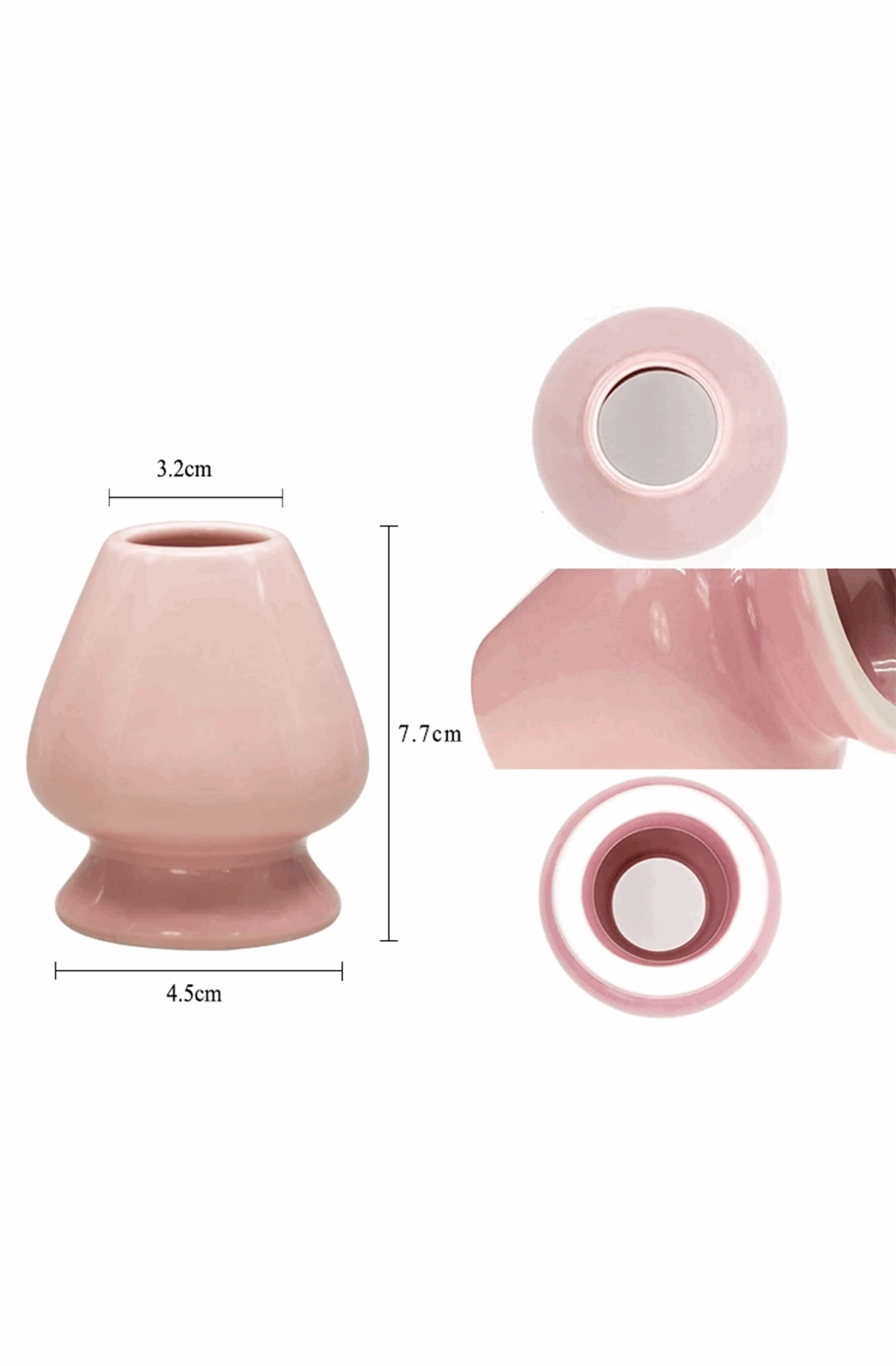 Ceramic glossy pink matcha kit