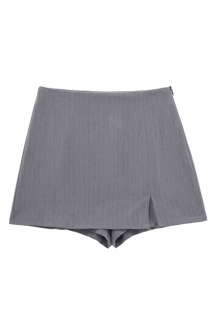 Grey striped skort