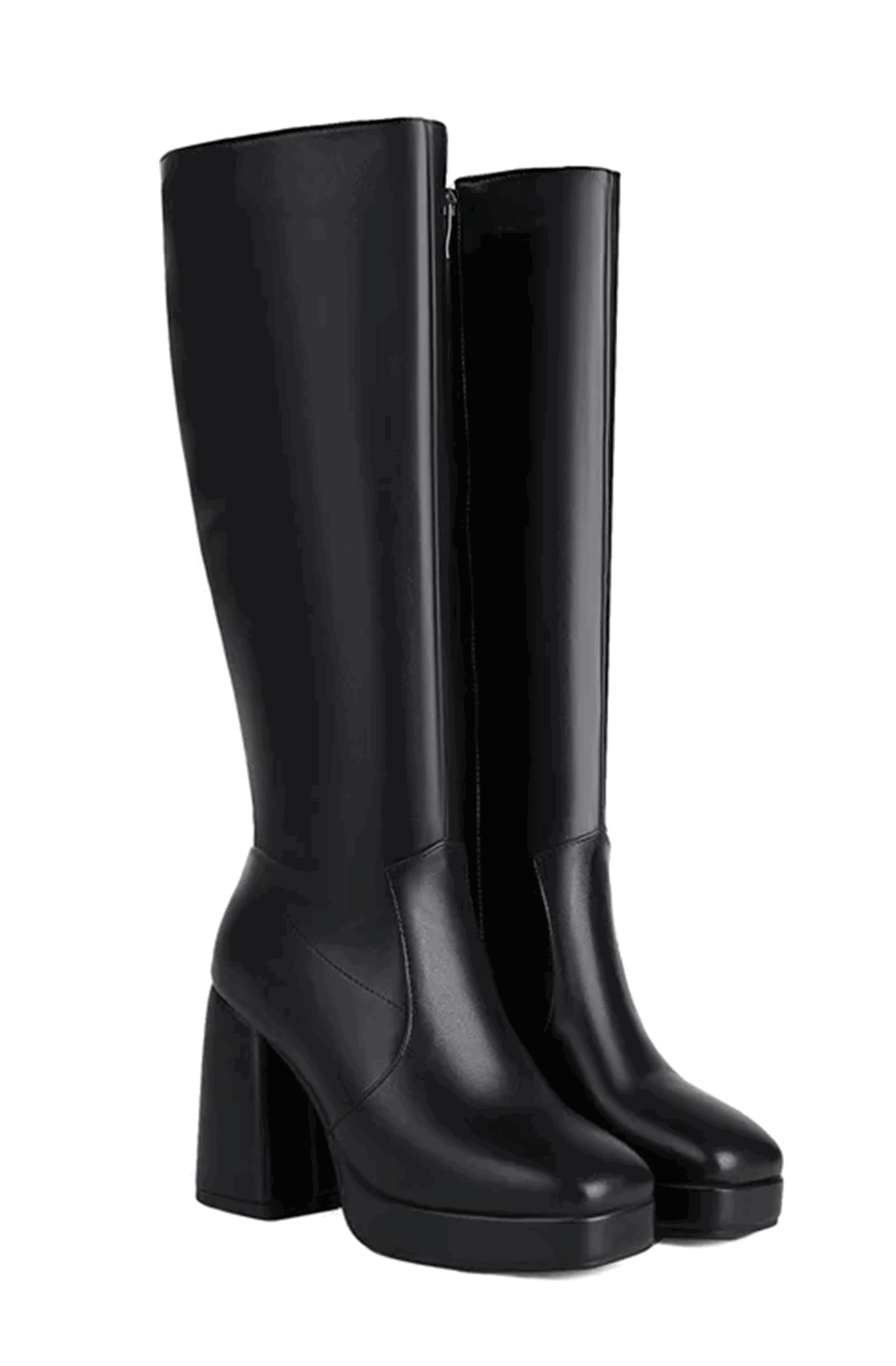 Elegant knee high platform boots