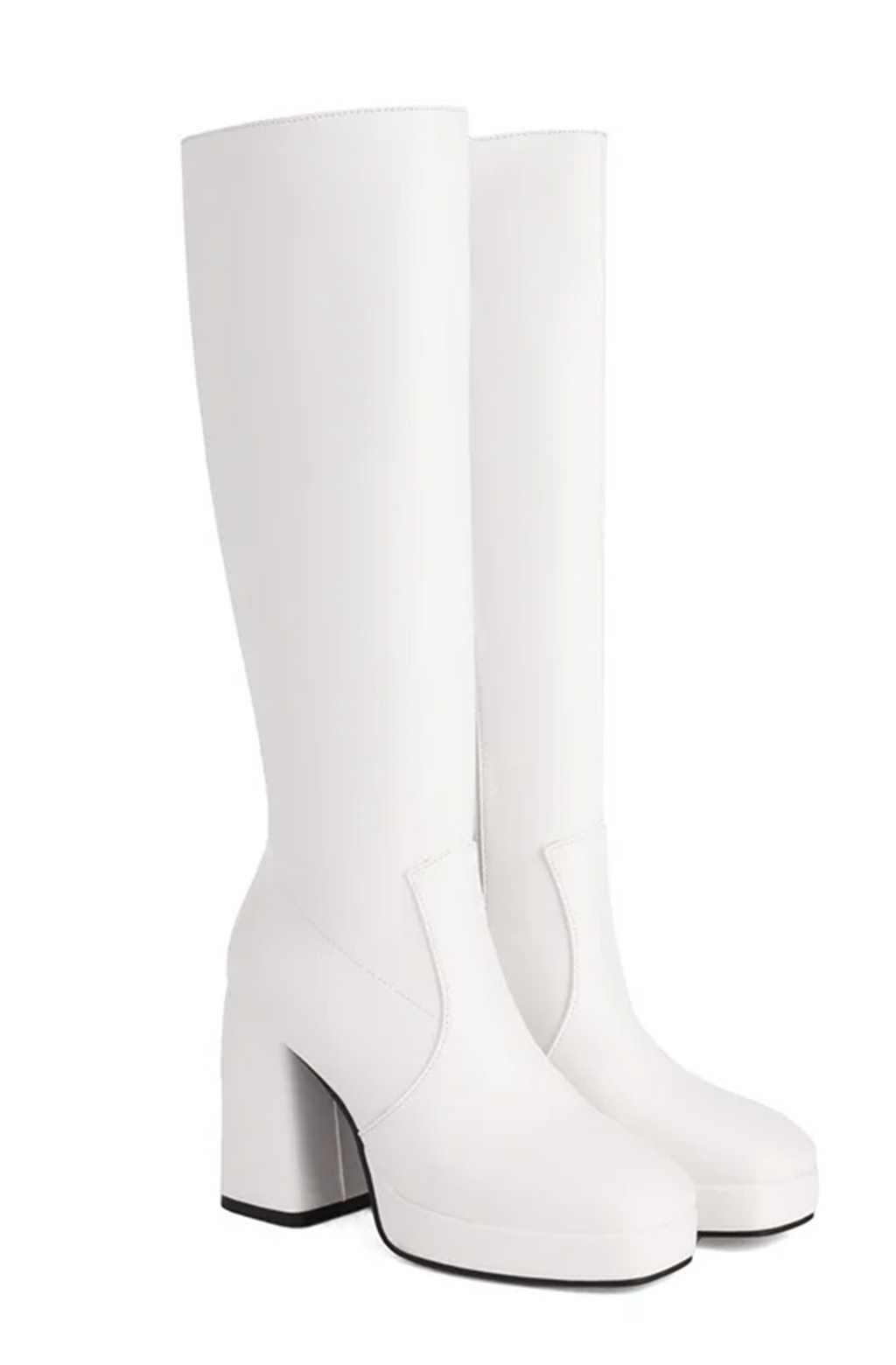 Elegant knee high platform boots