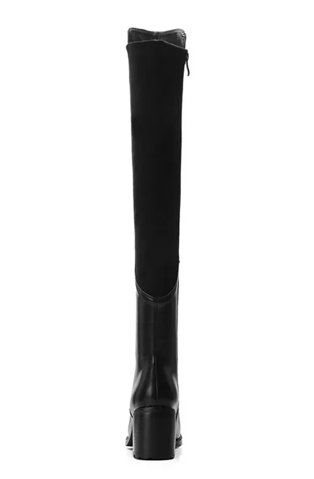 Genuine leather over the knee boots with elastic