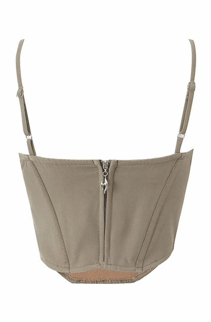 Plunging neckline corset