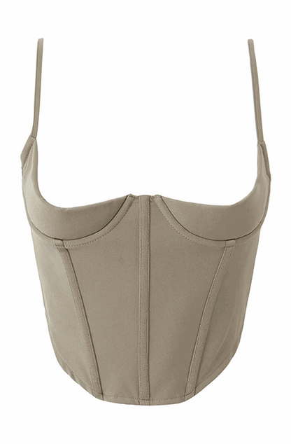 Plunging neckline corset