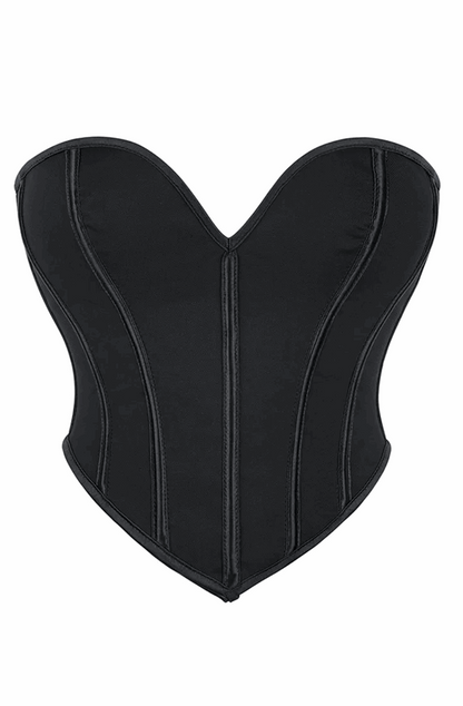 Overbust corset top with lace-up