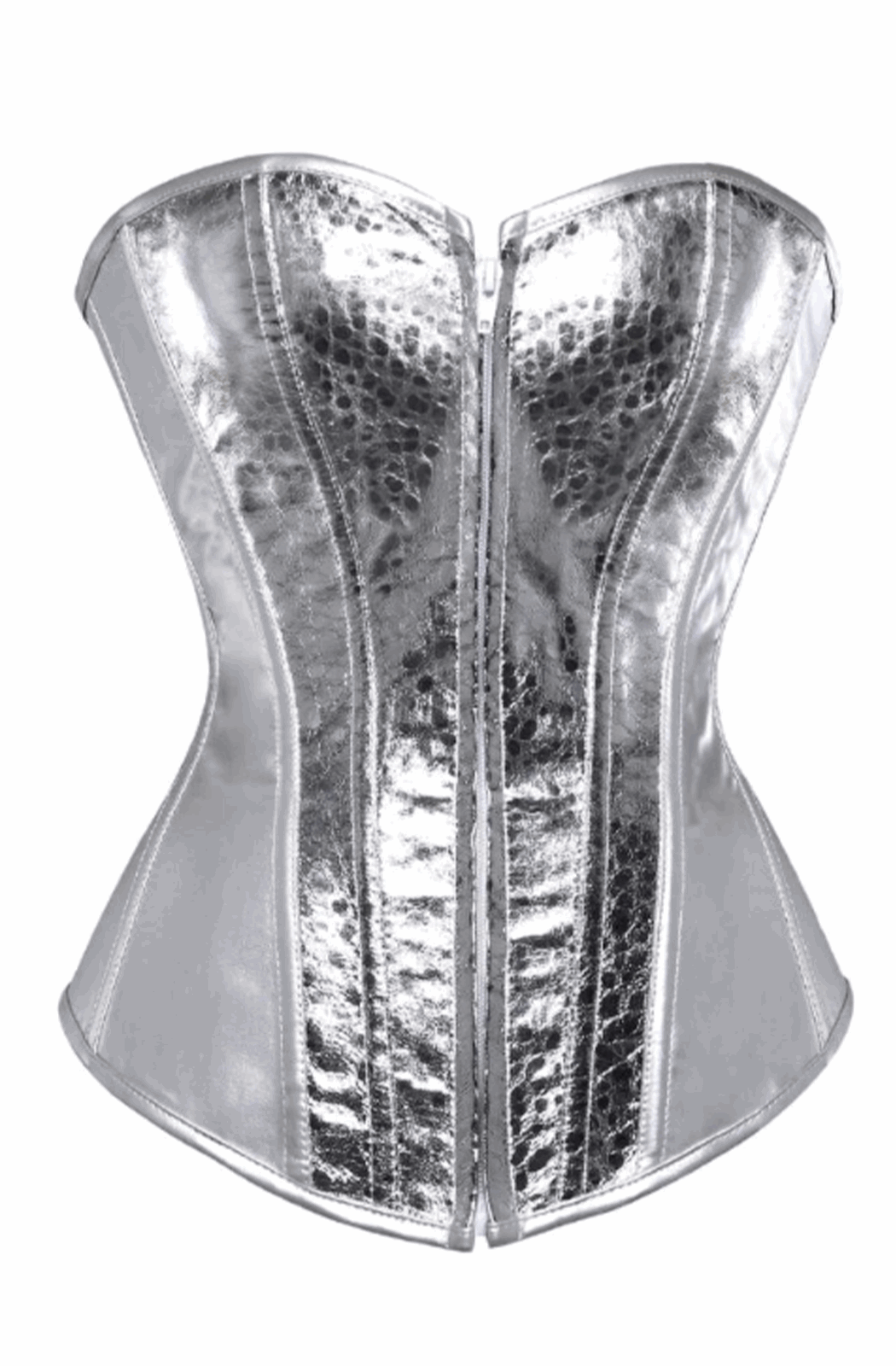 Silver bustier corselet