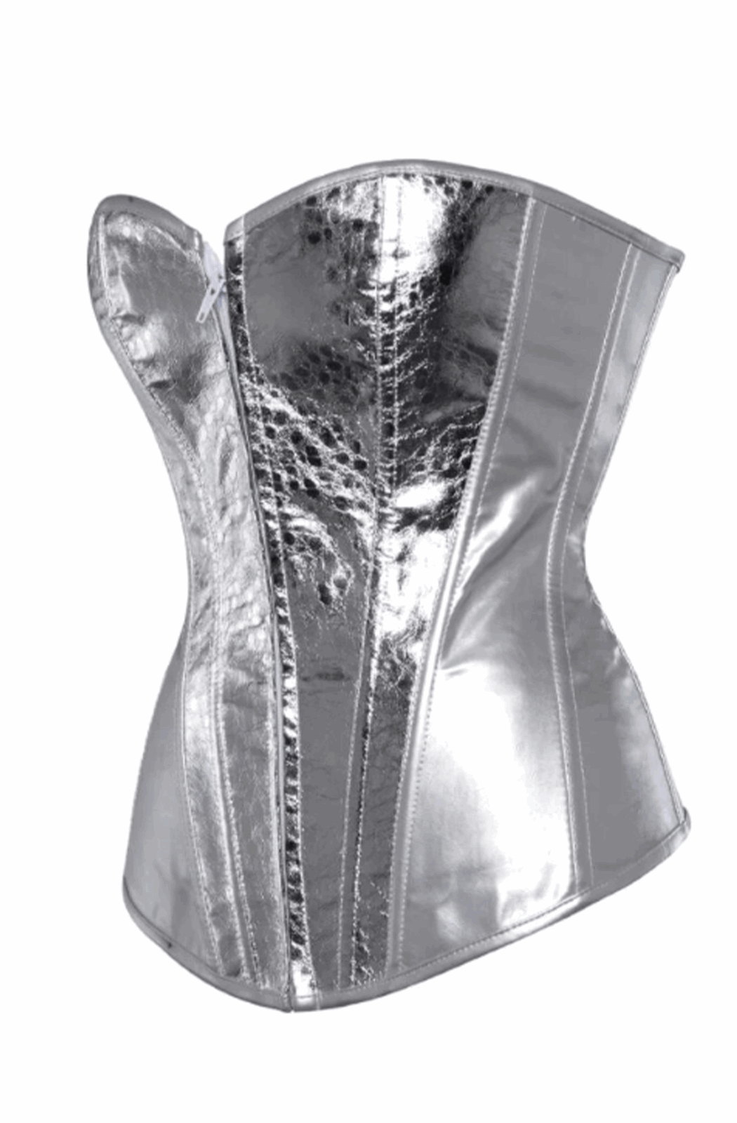 Silver bustier corselet