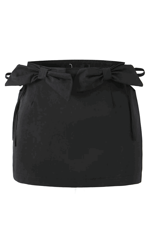 Black bow knot skirt