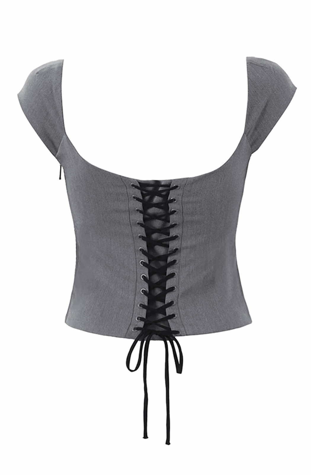 Grey office corset top