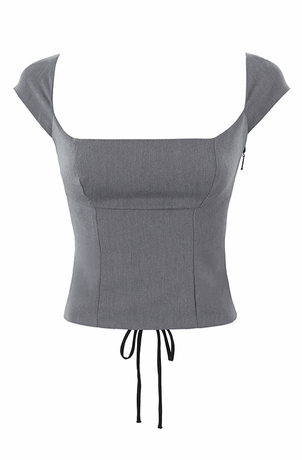 Grey office corset top